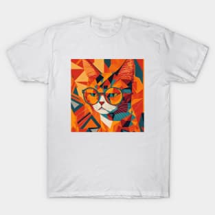 cat wearing glasses T-Shirt